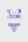 Seastar Desenli Çabuk Kuruyan Fırfırlı  Takım Kız Çocuk Bikini SB2515000109 LİLA