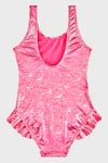Serpina Fuchsia Junior Baskılı Kalın Askılı Hızlı Kuruyan UV Korumalı Kız Çocuk Mayo SM2614000702 FUŞYA