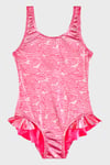 Serpina Fuchsia Junior Baskılı Kalın Askılı Hızlı Kuruyan UV Korumalı Kız Çocuk Mayo SM2614000702 FUŞYA