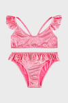 Serpina Fuchsia Junior Desenli UPF 50+ Korumalı Çabuk Kuruyan Kız Çocuk Bikini SB2614000604 FUŞYA