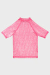 Serpina Fuchsia Junior Desenli Uv Korumalı Kısa Kollu Mayo Kız Çocuk T Shirt ST2614000003 FUŞYA