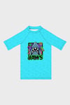 Sharko Baskılı Uv Korumalı Kısa Kollu Mayo Erkek Çocuk T Shirt ST2632100001 MAVİ