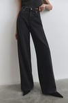 Siena Pamuklu Wide Leg Fit Yüksek Bel Geniş Paça Jeans Kadın Kot Pantolon 1010763-90575 ANTRASİT