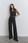 Siena Pamuklu Wide Leg Fit Yüksek Bel Geniş Paça Jeans Kadın Kot Pantolon 1010763-90575 ANTRASİT