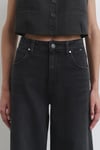 Siena Pamuklu Wide Leg Fit Yüksek Bel Geniş Paça Jeans Kadın Kot Pantolon 1010763-90575 ANTRASİT
