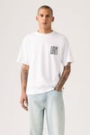Sırt Baskılı % 100 Pamuk Bisiklet Yaka Erkek T Shirt A9440-0017 BEYAZ