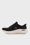 Skechers Arch Fıt 2.0 Logolu Sneaker Kadın Ayakkabı 150338 BKRG Siyah-Pembe Altın