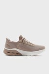 Skechers Bobs Arc Waves 2.0 Logolu File Detaylı Sneaker Kadın Ayakkabı 117638 TAN BEJ