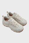 Skechers D'Lites Deri Logolu Kalın Taban Sneaker Bayan Ayakkabı 149807 OFWT BEYAZ