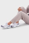 Skechers D'Lites Deri Renk Bloklu Kalın Taban Taş Detaylı Sneaker Bayan Ayakkabı 13143 LAV LAVANTA
