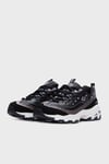 Skechers D'Lites Kapitoneli Hakiki Deri Kalın Taban Sneaker Bayan Ayakkabı 149630 BKSL SİYAH-GÜMÜŞ