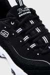 Skechers D'Lites - March Forward Deri ve Süet Karışımlı Sneaker Kadın Ayakkabı 13148 BKW SİYAH-BEYAZ