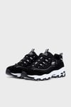 Skechers D'Lites - March Forward Deri ve Süet Karışımlı Sneaker Kadın Ayakkabı 13148 BKW SİYAH-BEYAZ