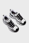 Skechers D'Lites - March Forward Deri ve Süet Karışımlı Sneaker Bayan Ayakkabı 13148 WBK BEYAZ-SİYAH