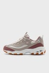 Skechers D'Lites-Popular Vote Deri Karışımlı Logolu Sneaker Kadın Ayakkabı 50241 TPMT BEJ
