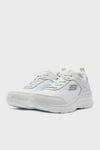 Skechers Fashion Logolu Kalın Tabanlı Sneaker Kadın Ayakkabı 896294TK WSL BEYAZ-GÜMÜŞ