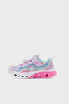 Skechers Flutter Heart Lights - Groovy Swirl Işıklı Cırt Cırtlı Sneaker Kız Çocuk Ayakkabı 303253L LVAQ Lavanta-Açık Mavi
