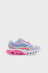 Skechers Flutter Heart Lights - Groovy Swirl Işıklı Cırt Cırtlı Sneaker Kız Çocuk Ayakkabı 303253L LVAQ Lavanta-Açık Mavi