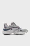 Skechers Hazel Deri Logolu Kalın Taban Sneaker Bayan Ayakkabı 177565 GYMT GRİ