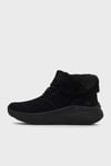 Skechers Max Cushioning Elite 2.0 Boot Snow Daze Logolu Bağcıklı Peluş Detaylı Bayan Bot 144368 BBK SİYAH