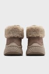Skechers Max Cushioning Elite 2.0 Boot Snow Daze Logolu Bağcıklı Peluş Detaylı Bayan Bot 144368 DKTP KOYU BEJ