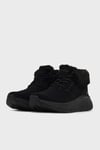 Skechers Max Cushioning Elite 2.0 Boot Snow Daze Logolu Bağcıklı Peluş Detaylı Bayan Bot 144368 BBK SİYAH