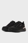 Skechers Skech-Air Dynamight 2.0 Hakiki Deri Logolu Bağcıklı Sneaker Bayan Ayakkabı 150373 TKBKRG Siyah-Pembe Altın