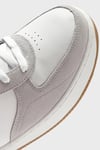 Skechers Sport Logolu Deri ve Süet Detaylı Sneaker Erkek Ayakkabı 254010 WNT Beyaz-Naturel