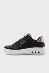 Skechers Uno Court-Courted Air Hakiki Deri Logolu Bağcıklı Sneaker Kadın Ayakkabı 177700 BLK SİYAH