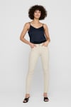 Skinny Fit Onlblush Pamuklu Skinny Fit Jeans Kadın Kot Pantolon 15218655 EKRU