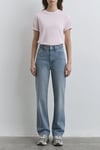 Sky Pamuklu Straight Fit Yüksek Bel Jeans Kadın Kot Pantolon 1010627-87795 MAVİ