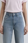 Sky Pamuklu Straight Fit Yüksek Bel Jeans Kadın Kot Pantolon 1010627-87795 MAVİ