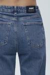 Sky Streç Pamuklu Straight Fit Yüksek Bel Boru Paça Jeans Kadın Kot Pantolon 1010627-87211 AÇIK MAVİ