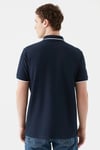 Slim Fit % 100 Pamuk Düğmeli Erkek Polo Yaka T Shirt 066039-30651 LACİVERT