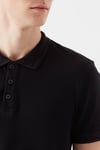 Slim Fit % 100 Pamuk Düğmeli Erkek Polo T Shirt 064946-21842 SİYAH