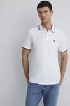 Slim Fit % 100 Pamuk Düğmeli Polo T Shirt Erkek Polo Yaka T Shirt 066039-620 BEYAZ