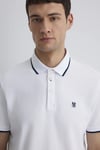 Slim Fit % 100 Pamuk Düğmeli Polo T Shirt Erkek Polo Yaka T Shirt 066039-620 BEYAZ