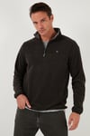 Slim Fit Anti-Pilling Tüylenme Yapmayan Bato Yaka Kışlık Şardonlu Erkek Polar 5906001 ANTRASİT
