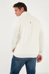 Slim Fit Anti-Pilling Tüylenme Yapmayan Bato Yaka Kışlık Şardonlu Erkek Polar 5906001 EKRU