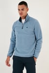 Slim Fit Anti-Pilling Tüylenme Yapmayan Şardonlu Soğuk Geçirmez  2'li Paket Erkek Polar 5906001S2 SİYAH-AÇIK MAVİ