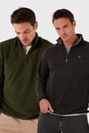 Slim Fit Anti-Pilling Tüylenme Yapmayan Şardonlu Soğuk Geçirmez  2'li Paket Erkek Polar 5906001S2 ANTRASİT-HAKİ