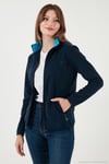 Slim Fit Anti-Pilling Tüylenme Yapmayan Fermuarlı Cepli  Hırka Kadın Polar 5907002 LACİVERT