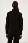 Slim Fit Anti-Pilling Tüylenme Yapmayan Fermuarlı Cepli Hırka 2' li Paket Kadın Polar 5907002S2 HAKİ-SİYAH
