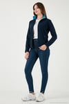 Slim Fit Anti-Pilling Tüylenme Yapmayan Fermuarlı Cepli  Hırka Kadın Polar 5907002 LACİVERT