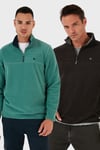 Slim Fit Anti-Pilling Tüylenme Yapmayan Şardonlu Soğuk Geçirmez  2'li Paket Erkek Polar 5906001S2 Antrasit-Benetton