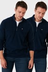 Slim Fit Anti-Pilling Tüylenme Yapmayan Şardonlu Soğuk Geçirmez  2'li Paket Erkek Polar 5906001S2 LACİVERT-LACİVERT