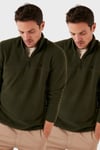Slim Fit Anti-Pilling Tüylenme Yapmayan Şardonlu Soğuk Geçirmez  2'li Paket Erkek Polar 5906001S2 Haki-Haki
