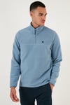 Slim Fit Anti-Pilling Tüylenme Yapmayan Şardonlu Soğuk Geçirmez  2'li Paket Erkek Polar 5906001S2 Açık Mavi-Benetton