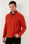 Slim Fit Anti-Pilling Tüylenme Yapmayan Şardonlu Soğuk Geçirmez  2'li Paket Erkek Polar 5906001S2 Orange-Lacivert
