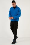 Slim Fit Anti-Pilling Tüylenme Yapmayan Bato Yaka Kışlık Şardonlu Erkek Polar 5906001 SAKS